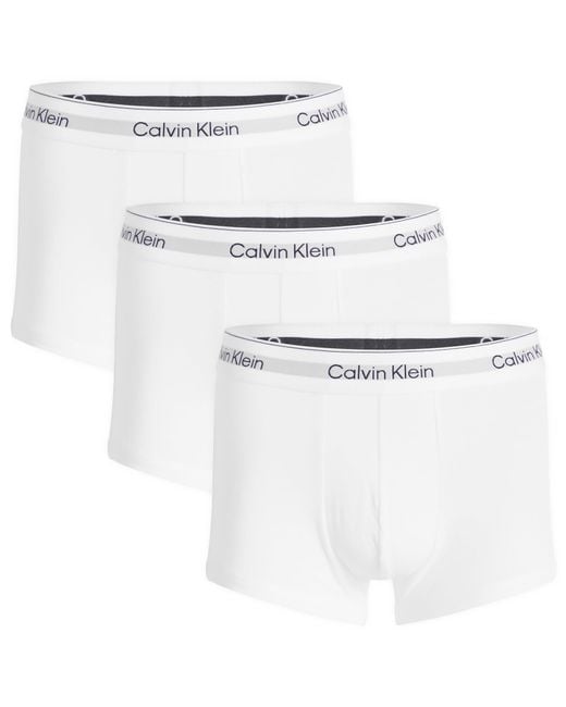 Calvin Klein White Icon Low Rise Trunk for men