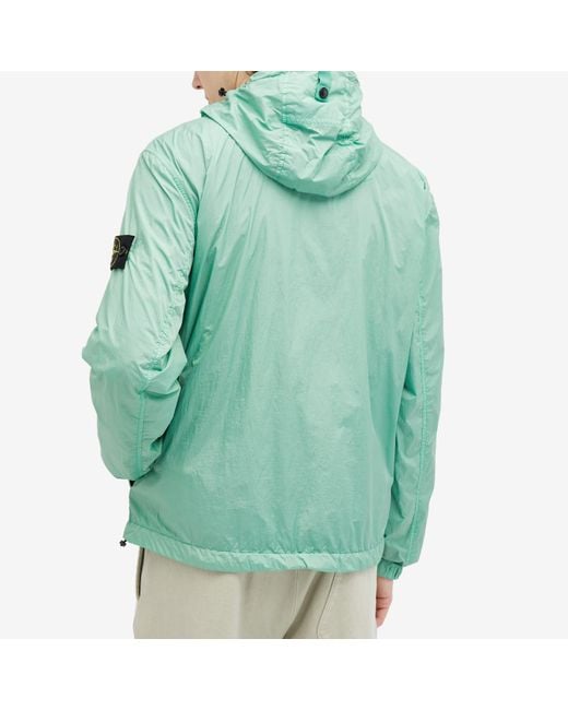 Stone Island Green Crinkle Reps Hooded Jacket for men