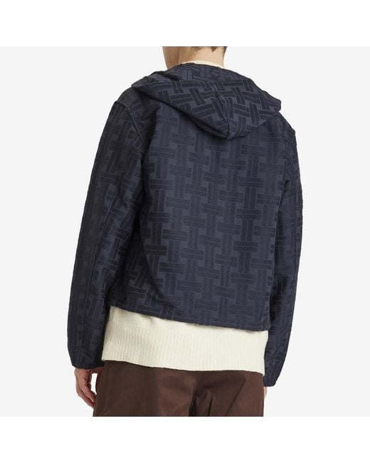 【送料関税込】Kenzo Weave Hooded Shirt Kenzo Weave Hooded Shirt Blue Black | END. (US)