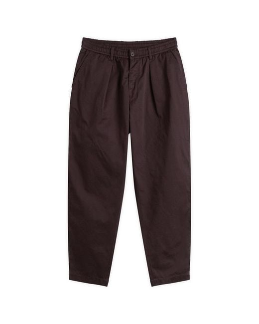 Universal Works Brown Twill Pleated Track Pant for men