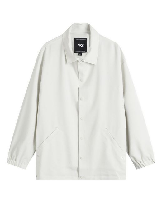 Y-3 White Sport Uniform Coach Jacket for men