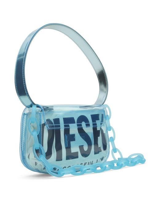 DIESEL Blue 1Dr Logo Perspex Handbag