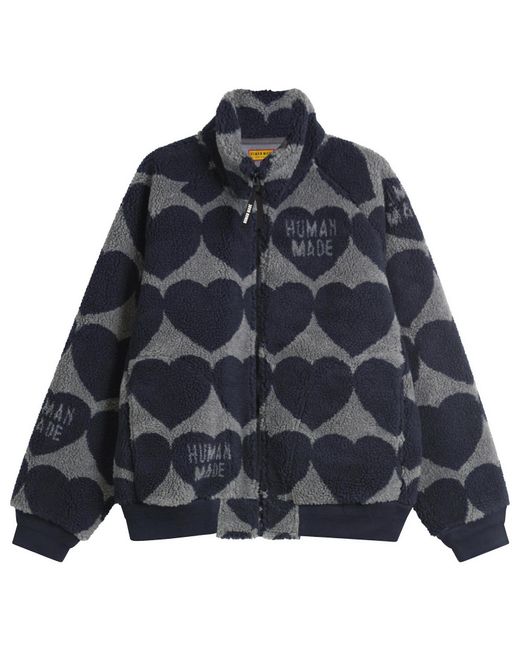 Human Made Blue Heart Fleece Jacket for men