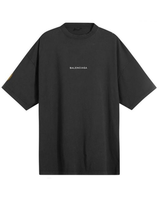 Balenciaga Black Uniform Merch Dry Jersey Oversized T-Shirt for men