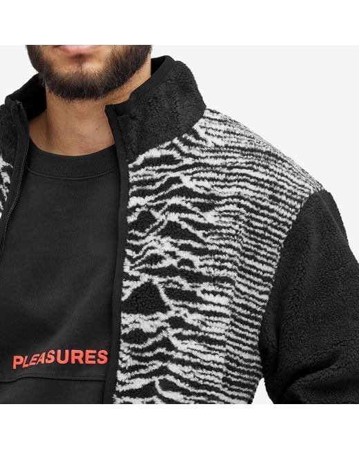 Pleasures Black Disorder Fuzzy Jacket for men