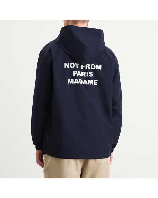 Drole de Monsieur Blue Drole De Monsieur Slogan Zip Hoodie for men