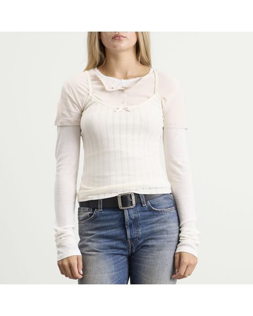 Acne White Ersilia Top