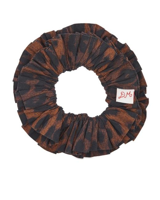 Damson Madder Brown Garter Scrunchie