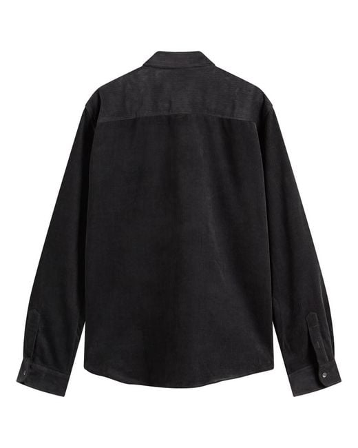 AMI Black Fine Corduroy Velvet Adc Shirt for men