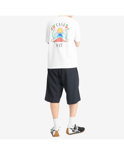 Casablanca White Casa Way Mountain Printed T-Shirt for men