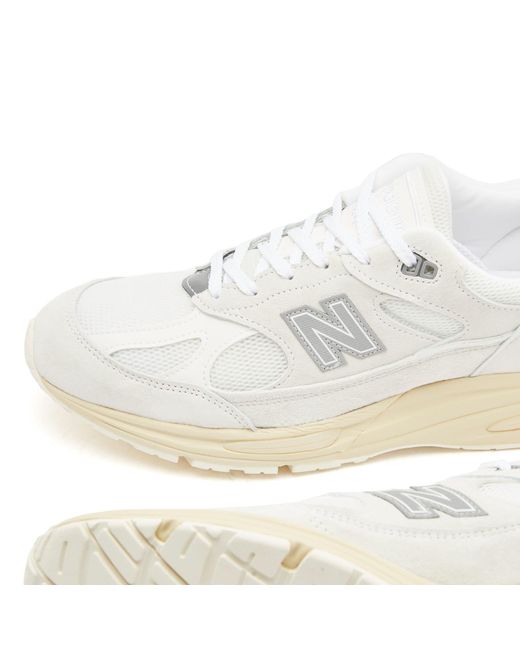 New Balance White U991Ow2 Sneaker Made