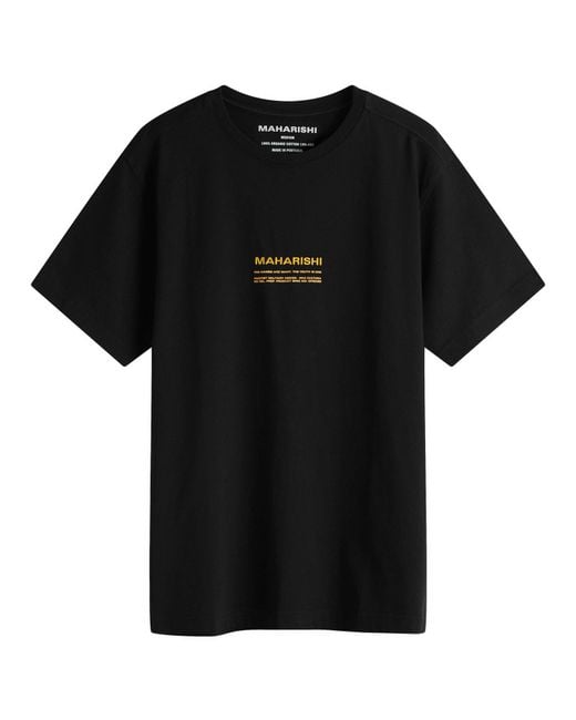 Maharishi Black Less Dangerous T-Shirt for men