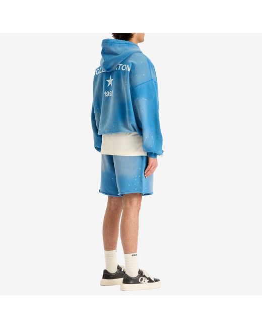 Cole Buxton Blue 1992 Distressed Hoodie for men
