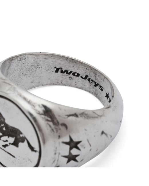 Twojeys Metallic Galloping Signet Ring