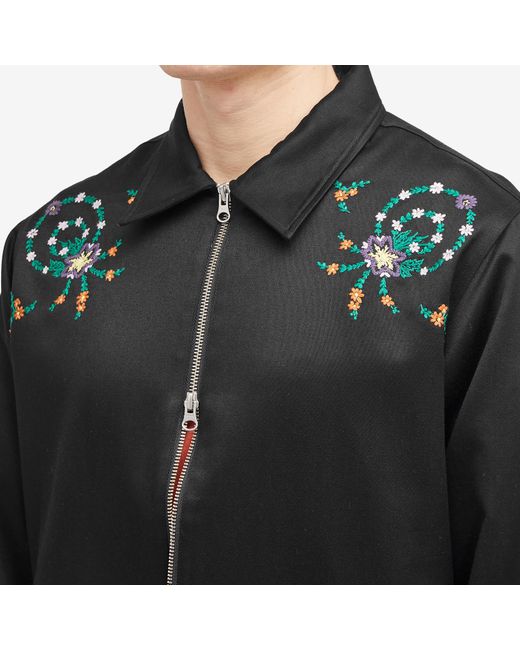 YMC Black Embroidered Bowie Jacket for men