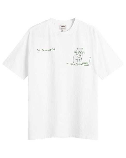 Damson Madder White Presented By End. Solo Salad Graphic T-Shirt