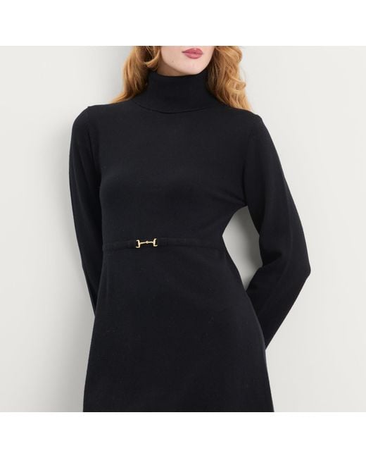 Rixo Black Aly Wool Mini Dress