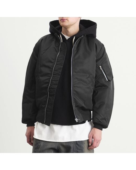 Rick Owens Black Flight Jacket for men