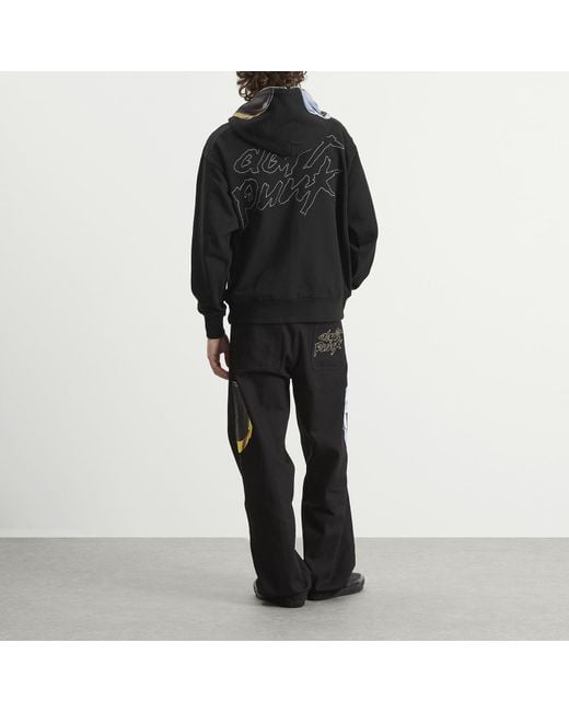 Pleasures Black Ram Zip Hoodie for men