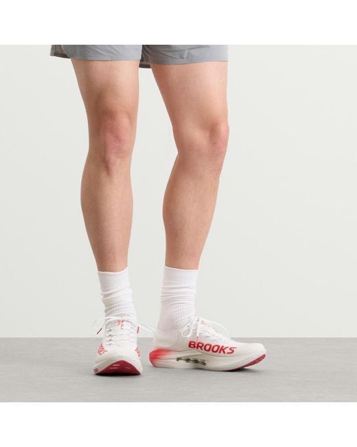 Brooks White Hyperion Elite 5 for men