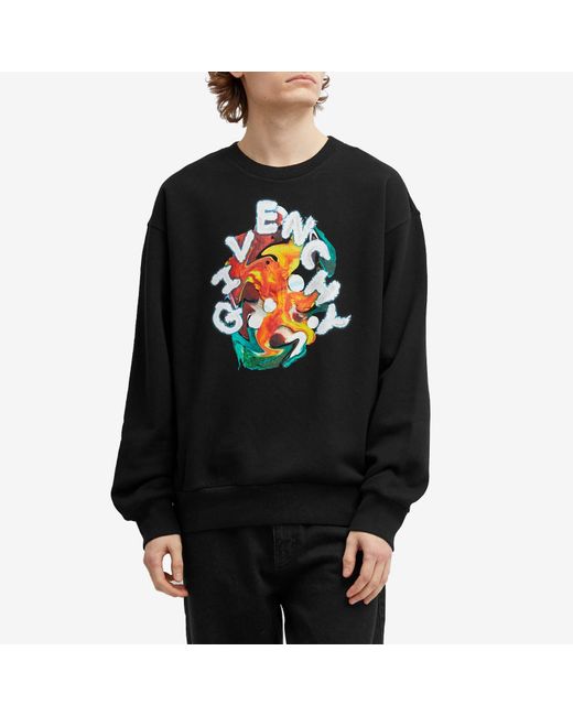 Givenchy Black Paint Logo Sweatshirt for men