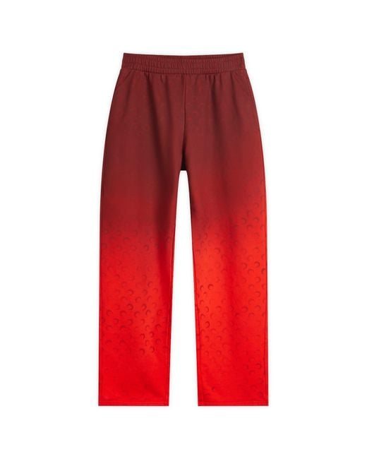 MARINE SERRE Red Moon Faded Fleece Sweatpants