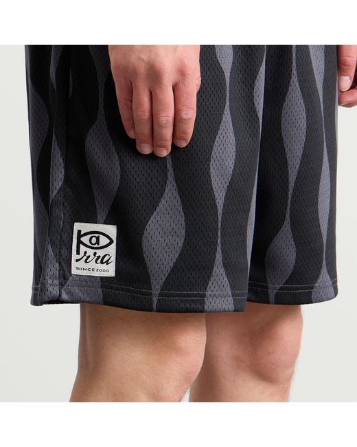 by Parra Blue Waved Mesh Shorts for men