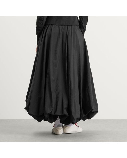 Y-3 Black Balloon 3 Stripes Midi Skirt
