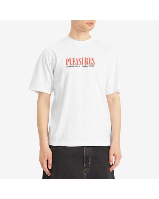 Pleasures White Satisfaction T-Shirt for men