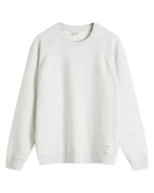 Sporty & Rich White Sr Runner Soft Crew Sweatshirt
