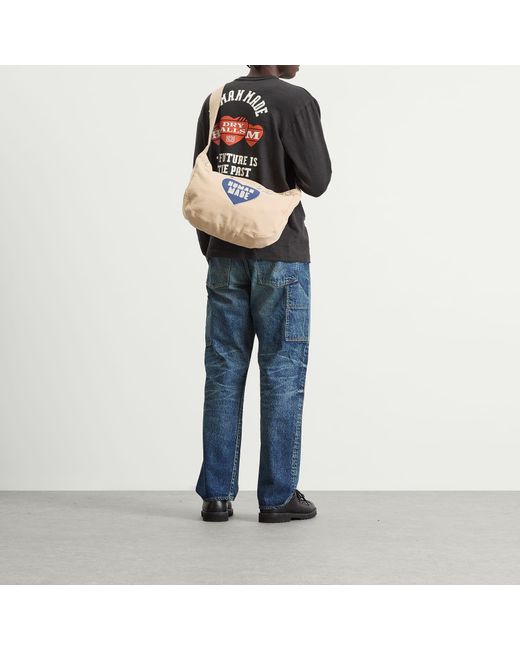 Human made paperboy bag white Human Made Paperboy Bag in White for