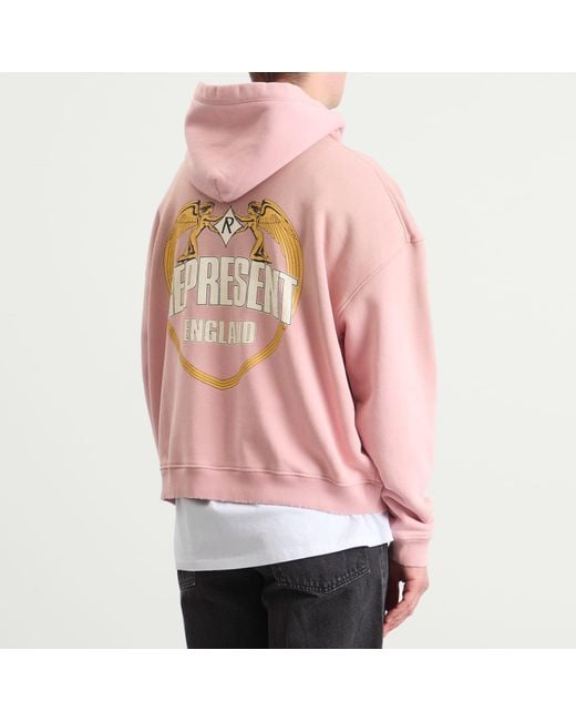 Represent Pink Angel Border Hoodie for men