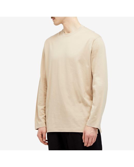 Y-3 Natural Long Sleeve T-Shirt for men
