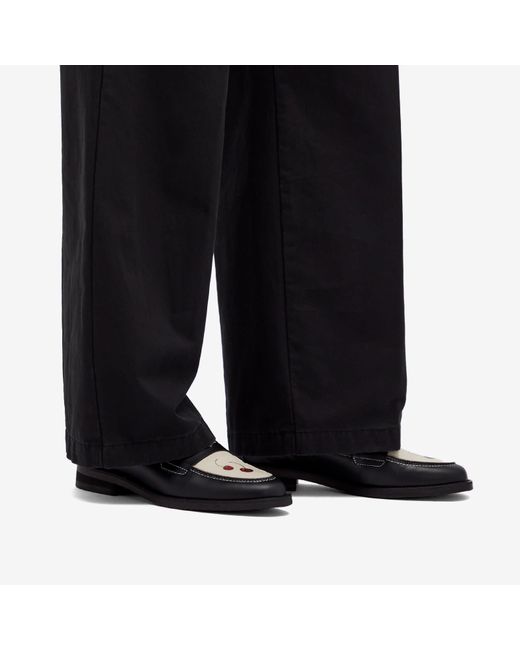 Duke & Dexter Wilde Cherry Penny Loafer in Black | Lyst UK