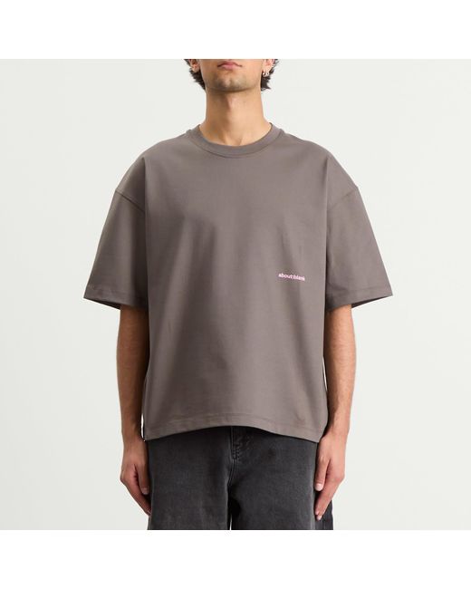 About Blank Brown Box Logo T-Shirt for men