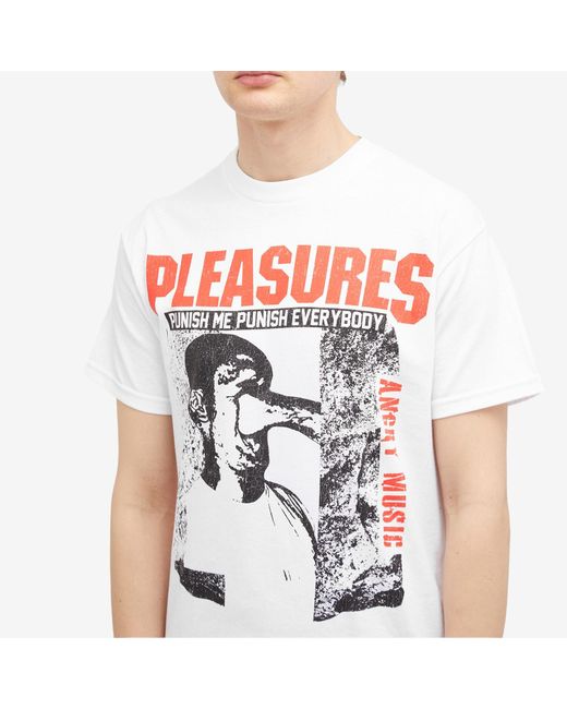 Pleasures White Punish T-Shirt for men