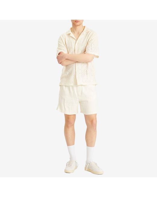 Represent White Knitted Panel Short for men