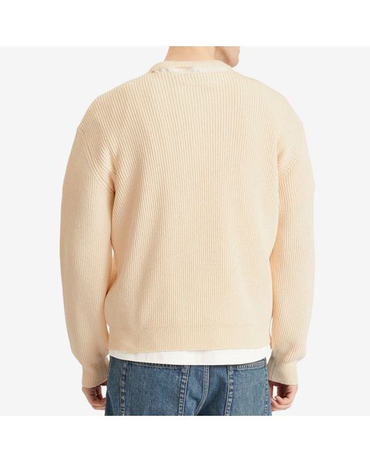 Maison Margiela Logo Knit in Natural for Men | Lyst