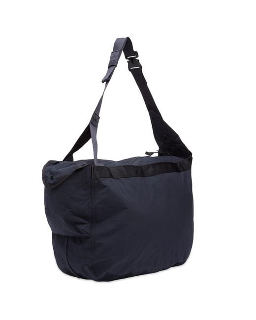 C P Company Blue Plain Paper Touch Zipped Bag for men