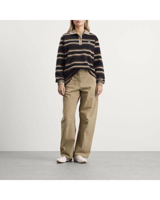 Adidas Black Striped Polo Knit Jumper