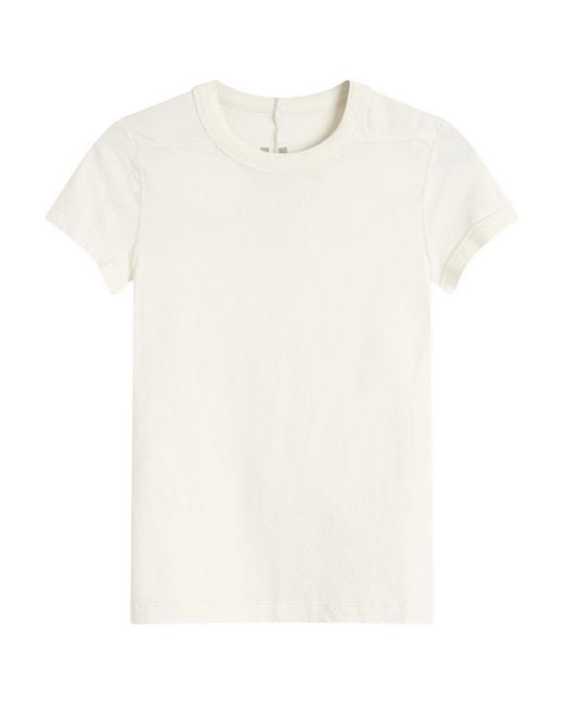 Rick Owens White Cropped Level T-Shirt