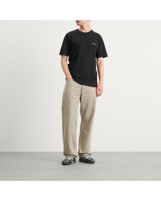 Norse Projects Black Johannes Logo Print T-Shirt for men