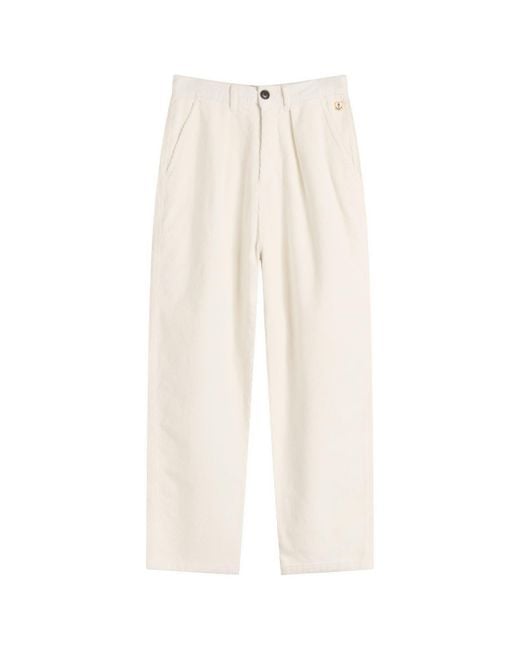 Armor Lux Natural Pleated Corduroy Pants for men