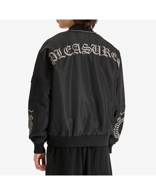 Pleasures Black Dragon Bomber Jacket for men