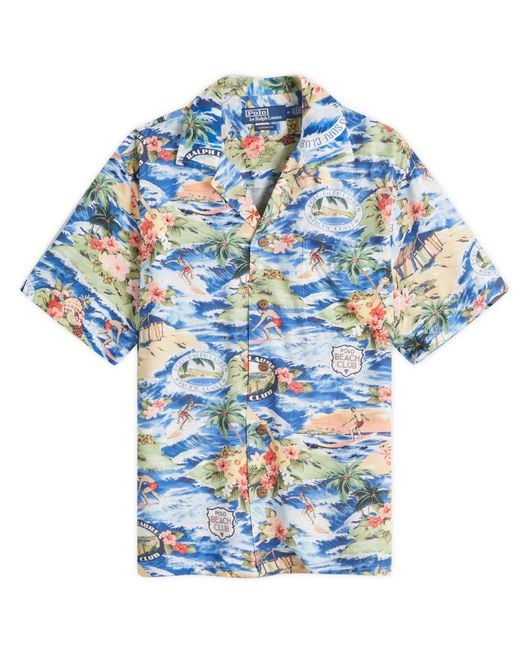 Polo Ralph Lauren Blue Surf Club Vacation Shirt for men