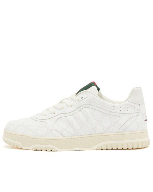 Gucci White Re-Web Monogram Sneaker for men