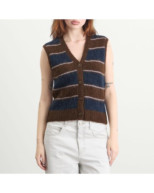 Samsøe & Samsøe Blue Sajeanne Hairy Knit Vest Top