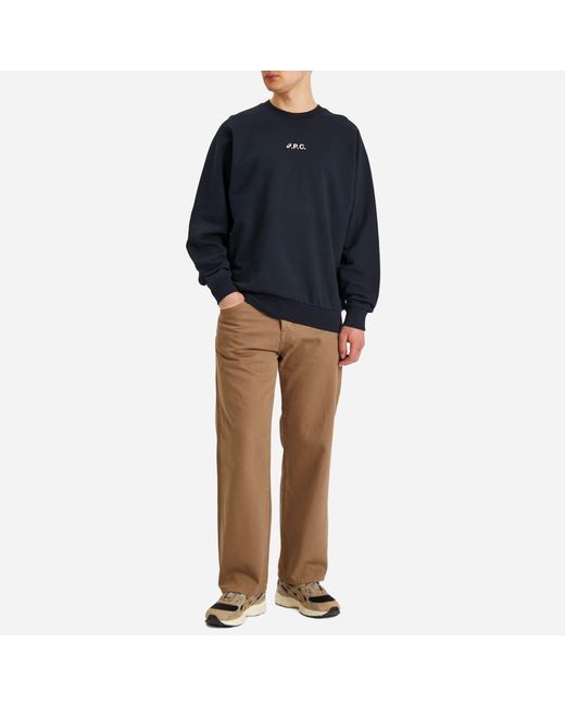 A.P.C. Blue X Asics Lake Crew Sweatshirt for men