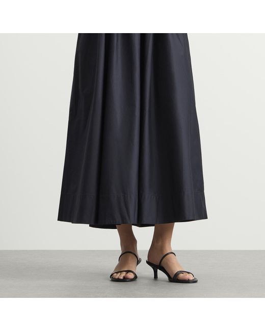 St. Agni Black Minimal Strap Heel