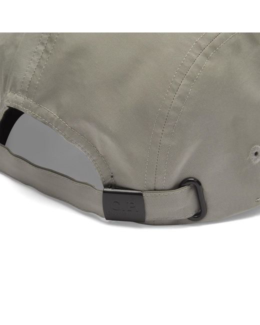 C P Company Gray Chrome-R Cap for men